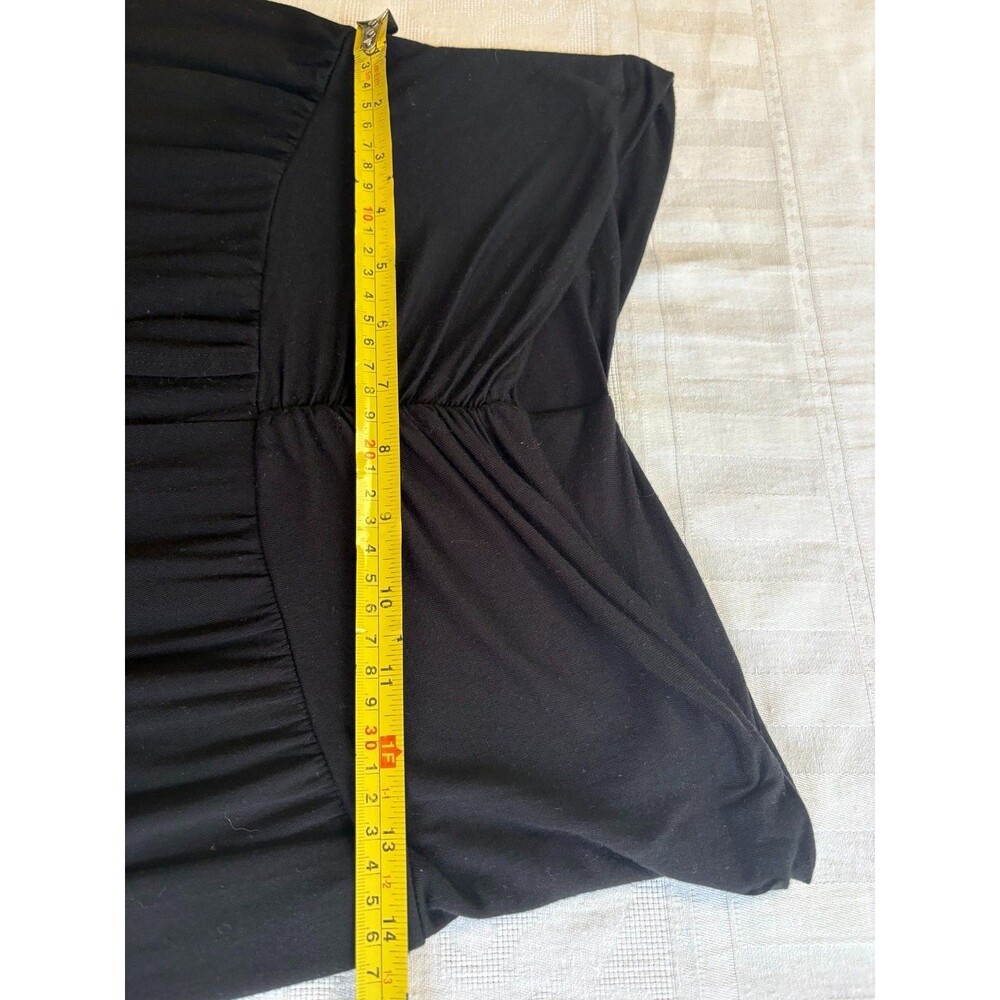 Apt. 9 Women’s L Black Asymmetrical Maxi Dress-skirt Chiffon Ruffle High Low - Picture 7 of 9